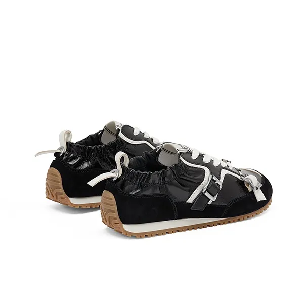 SUGARSU Slip Resistant, Abrasion Resistant, Lightweight Low Top Casual Shoes Women's Black-3