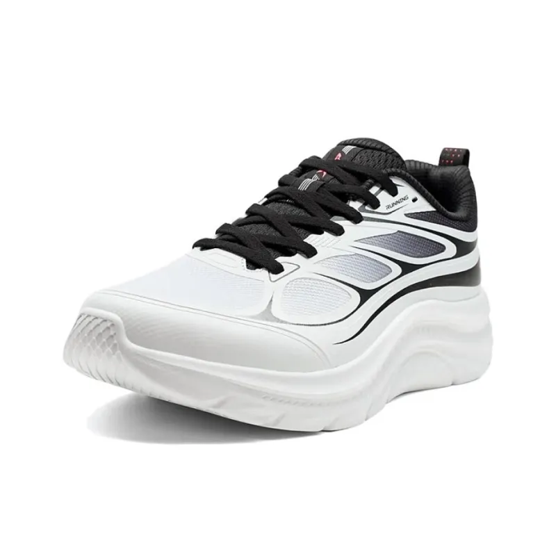 XTEP Anti Slip Wear Resistant Low Top Casual Running Shoes Men's White Black-1