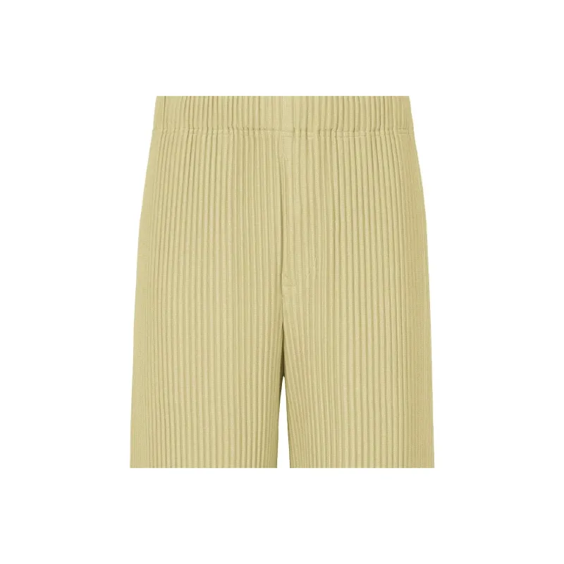 Homme Plissé Issey Miyake Casual Pants Men's Beige Yellow-1