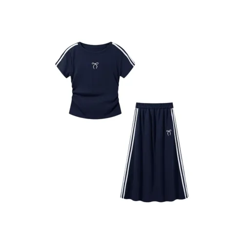 OSQ Two Piece Skirt Sets Women's