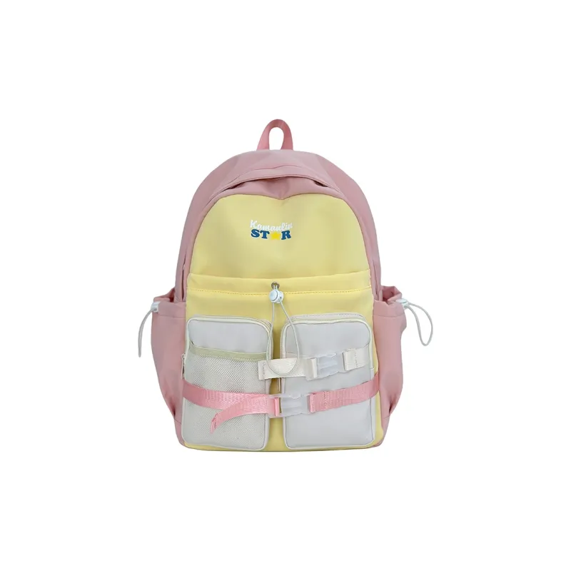WICKBUEN Nylon Backpack Women's Blue/Pink/White/Black-6