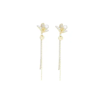 SHINE S925 Silver Needle Copper Earrings Women's