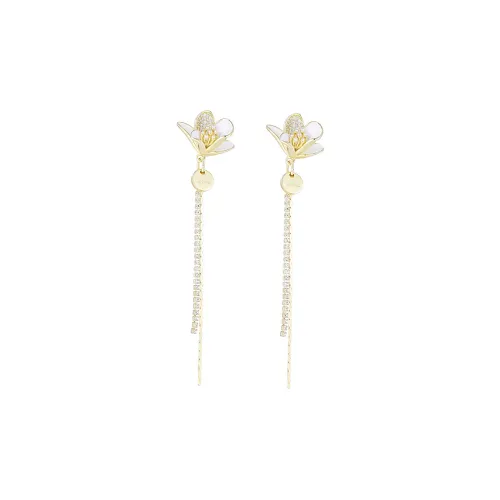 SHINE S925 Silver Needle Copper Earrings Women's
