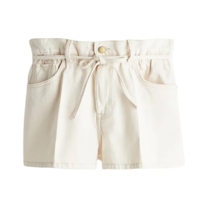 H&M Denim Shorts Women's Cream-0