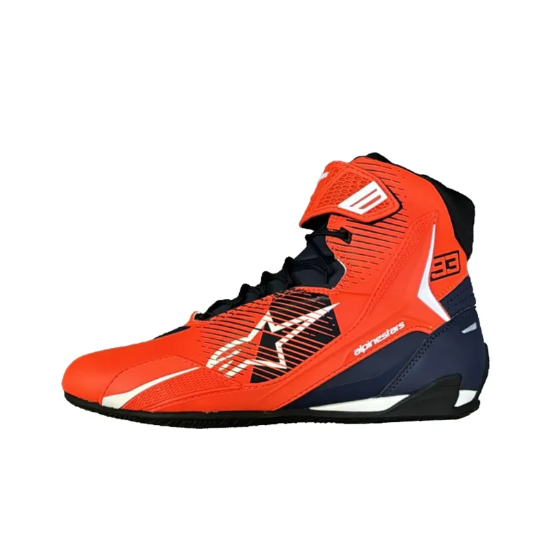 ALPINESTARS Anti Slip Wear Resistant High Top Cycling Shoes Men's Red-0