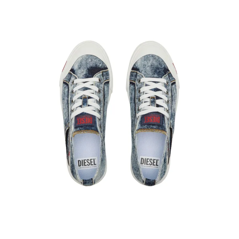 DIESEL S Athos Low Top Canvas Shoes Women's Blue-5
