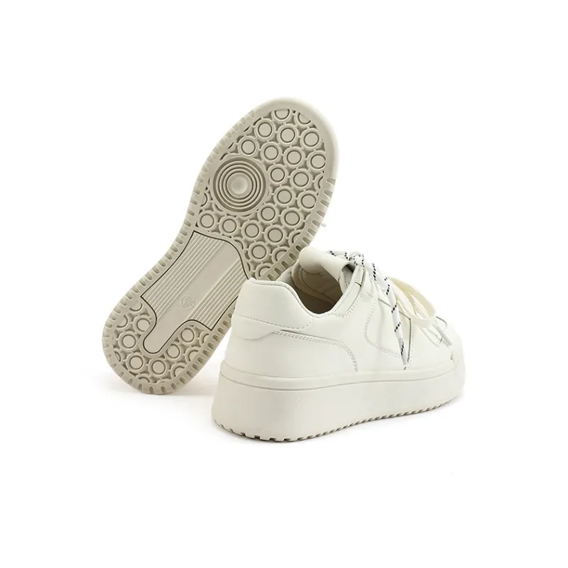 UBZ Low Top Skateboard Shoes Women's Ivory White-5