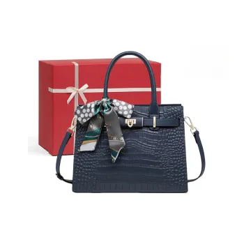 CNNCOO Cow Leather Birkin Bag Women's White/Blue