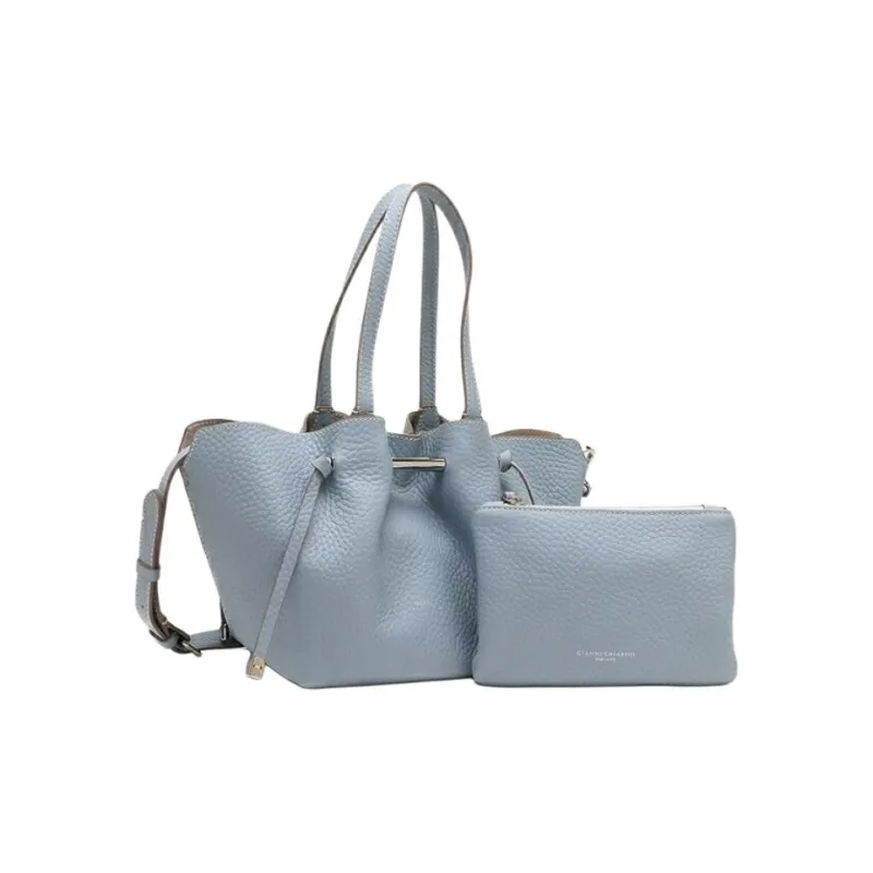 GIANNI CHIARINI Cow Leather Crossbody Bag, Shoulder Bag Women's Blue-1
