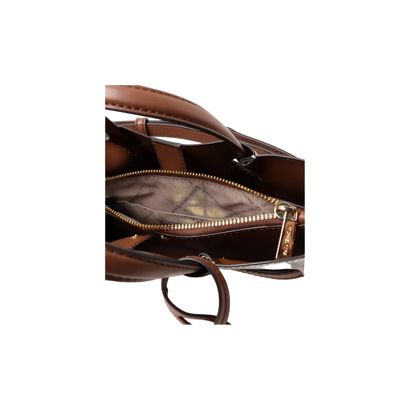 MICHAEL KORS Artificial Leather Shoulder Bag, Crossbody Bag, Handbag Trumpets Women's Vanilla White & Acorn Brown-4