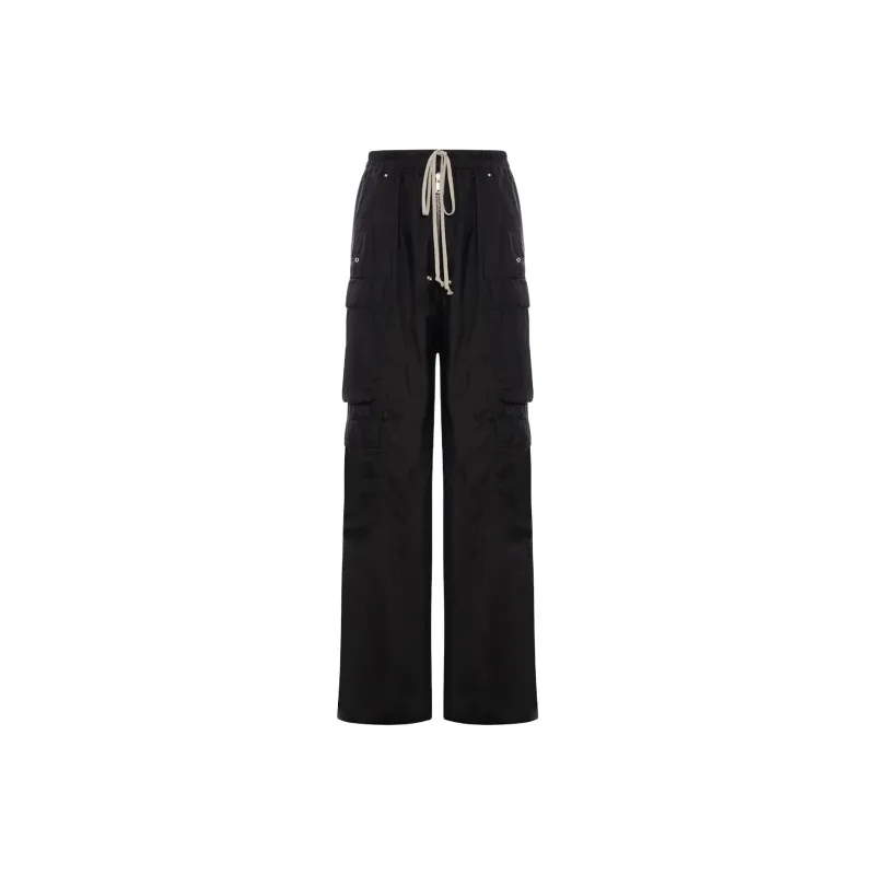 RICK OWENS Wide Leg Elastic Waist Trousers-0