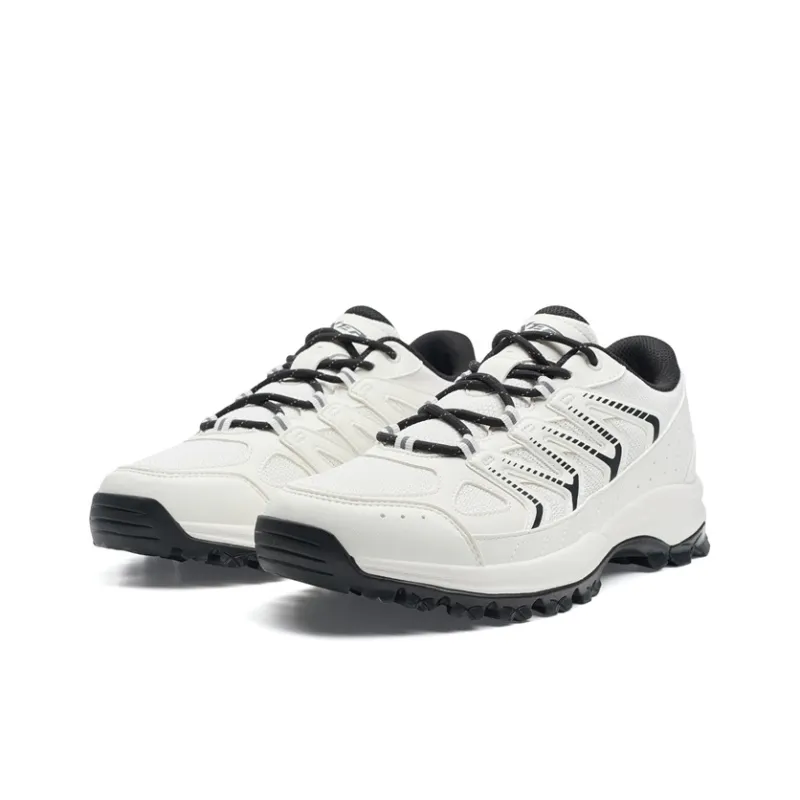 XTEP Shock Absorbers With Slip Resistant And Abrasion Resistant Properties Low Top Hiking Shoes Men's Sail White Black-2