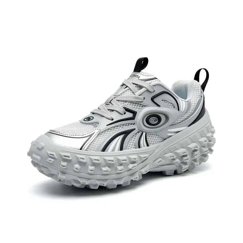 PAIBLOKS Cushioning Height Increasing Abrasion Resistant Lightweight Slip Resistant Low Top Chunky Sneakers Unisex-12