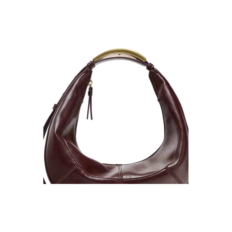 ZARA PU Crescent Bag Shoulder Bag Trumpets Women's Brown-4