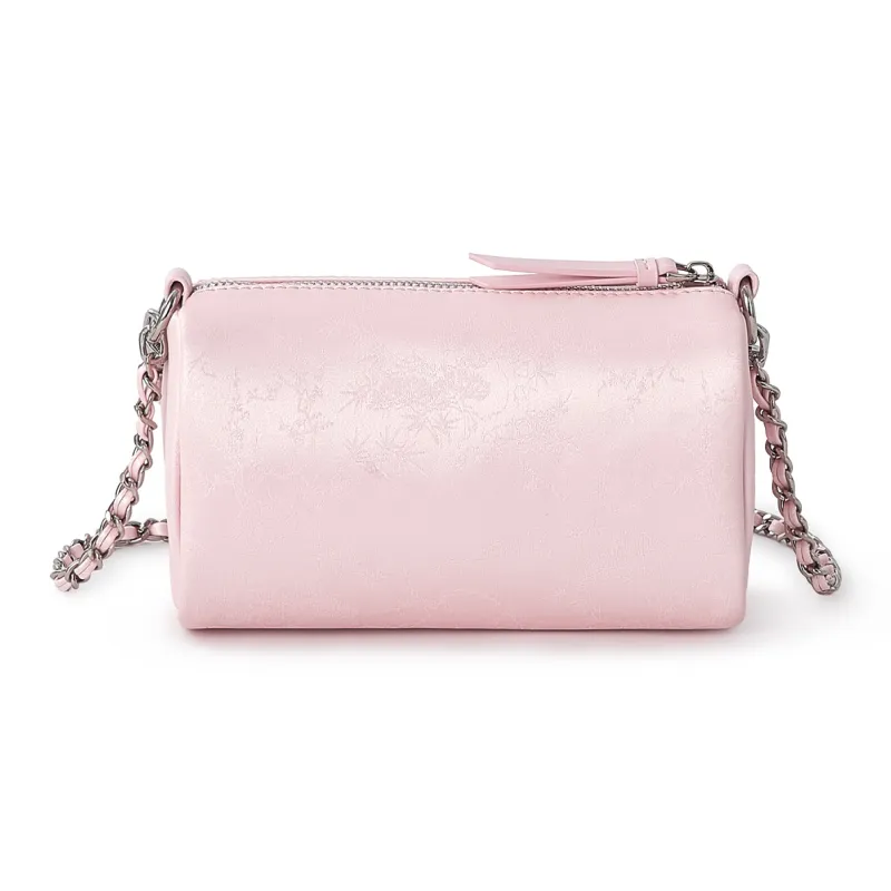 Lee PU Shoulder Bag Regular Women's Pink/Silver-6