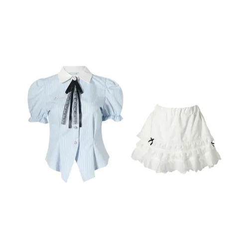 OSQ Two Piece Skirt Sets Women's