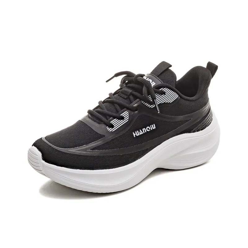 HUANQIU Slip Resistant, Abrasion Resistant, Lightweight Low Top Casual Running Shoes Women's Black-1