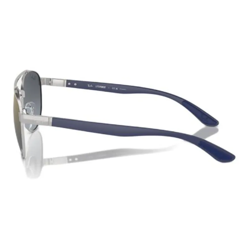 RayBan Metal Irregular Shape Sunglasses Unisex Silver-2