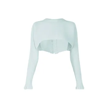 ISSEY MIYAKE Crop Top Women's Light Blue