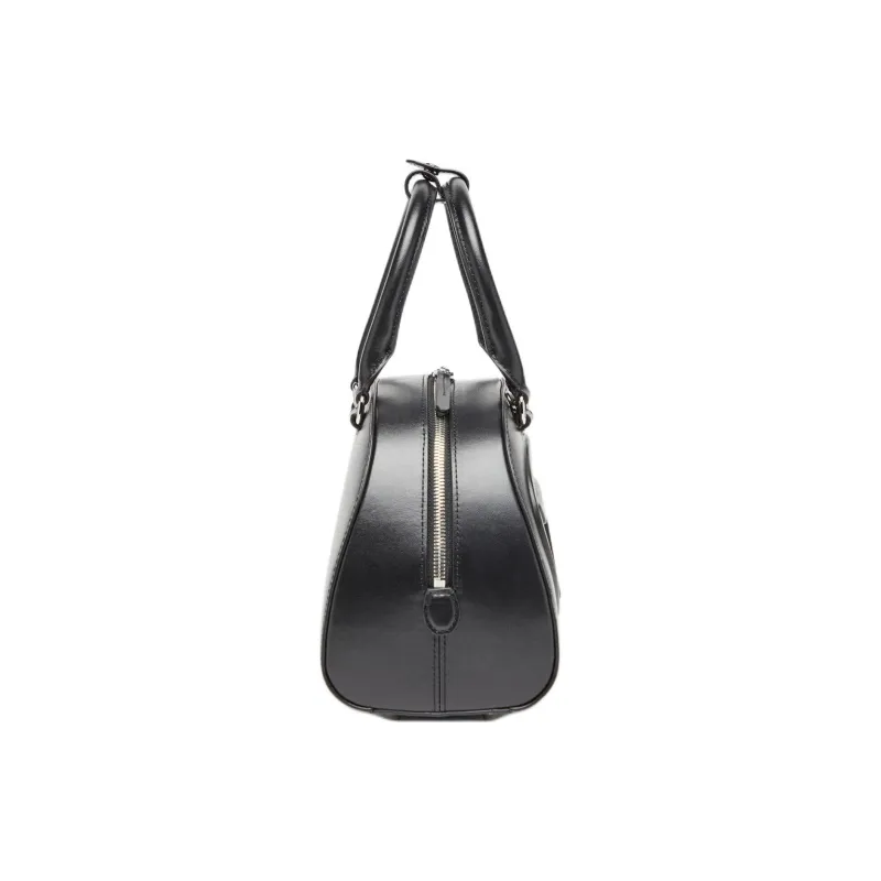DIESEL Leather Bowling Bag, Handbag Women's Black-1