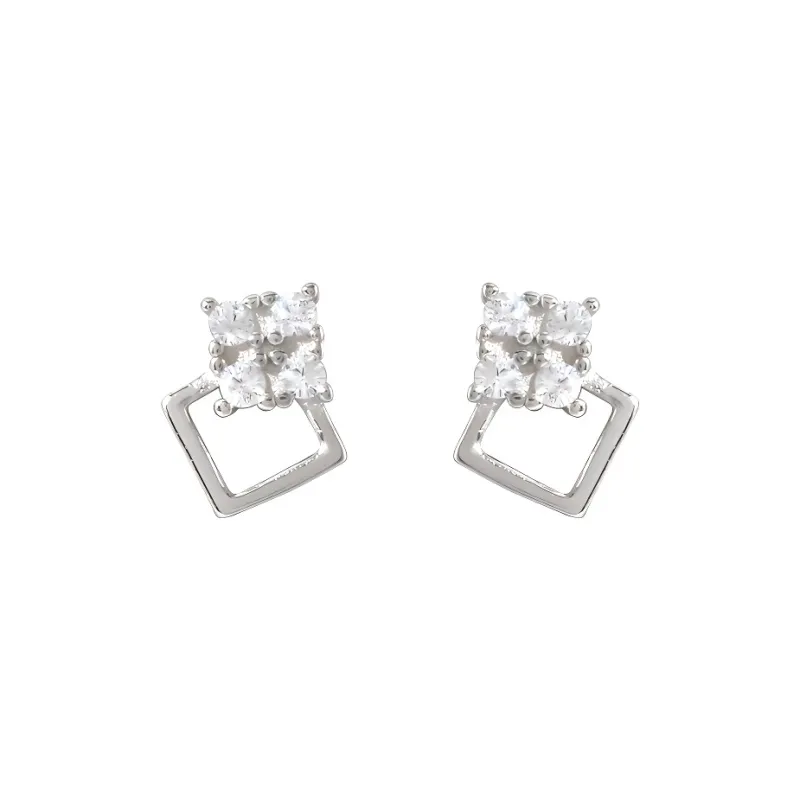 QIANFANGDAHUANGYE Zircon Stud Earrings Women's-0