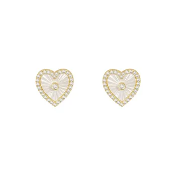 SHINE S925 Silver With Zircon And Shell Stud Earrings Women's