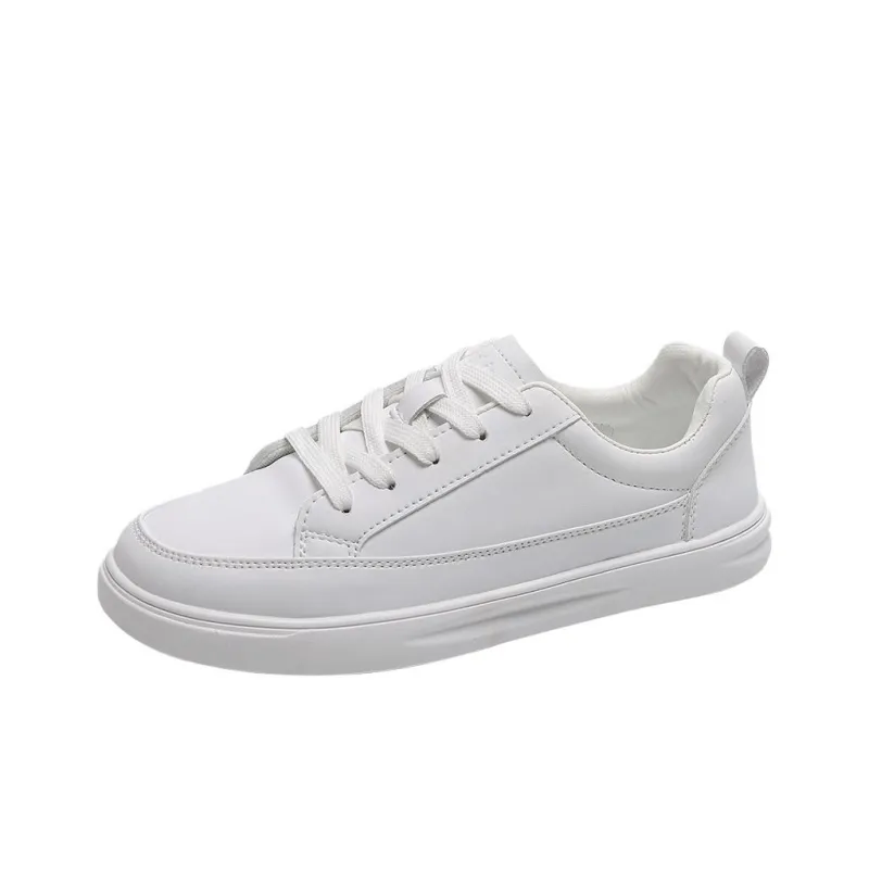 Mulinsen Wear resistant And Lightweight Low Top Skateboard Shoes Women's White-0