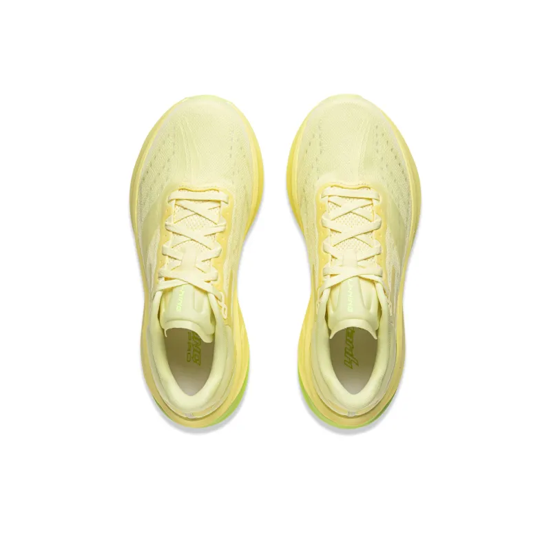 LiNing Anti Slip Wear Resistant Low Top Casual Running Shoes Women's Pale Yellow-3