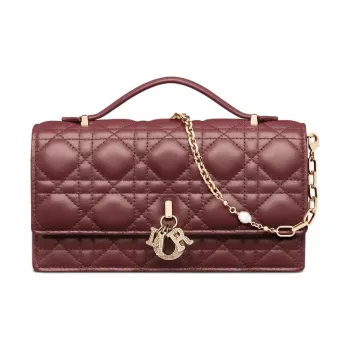 DIOR My Dior Lambskin Shoulder Bag, Crossbody Bag, Handbag Mini Women's Dahlia Red