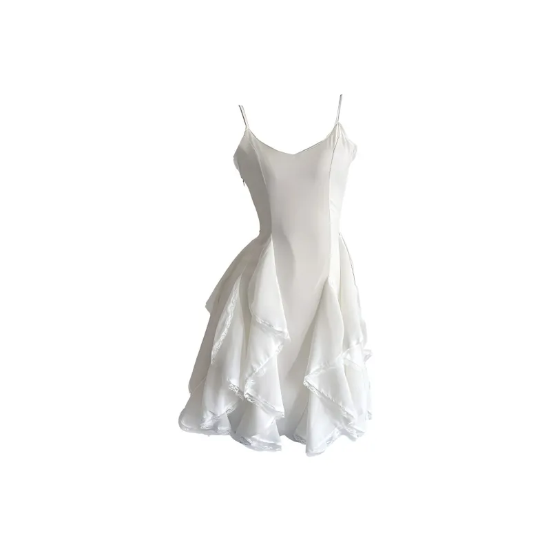 GUOZHEN Slip Dresses Women's Apricot-0