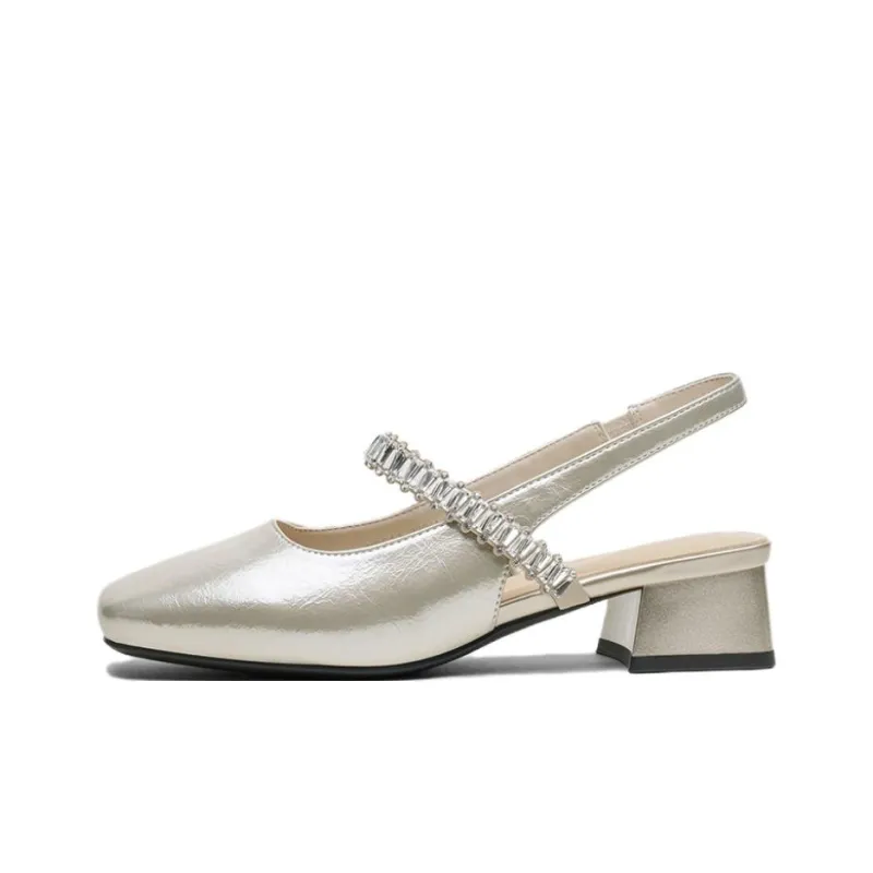BASTO Chunky Heel High Heels 4CM Women's-3