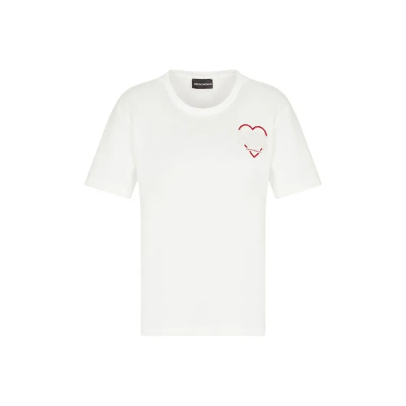 EMPORIO ARMANI SS25 Regular T Shirt Women's Warm White-0