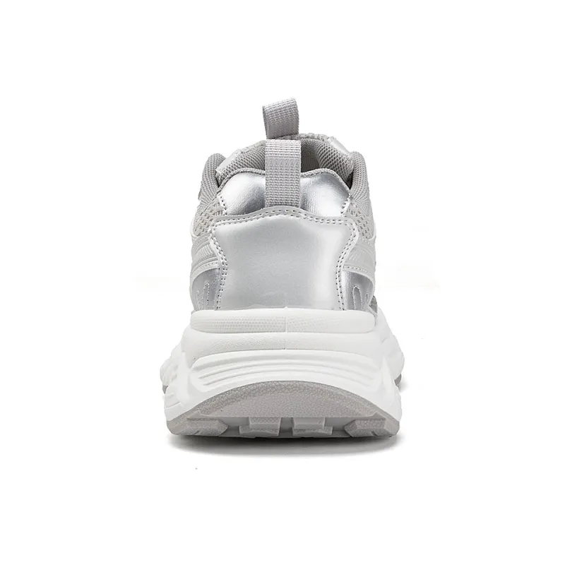 La Chapelle Low Top Chunky Sneakers Women's Silver-4