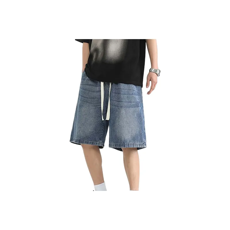 MKIEZER Denim Shorts Unisex Blue-0