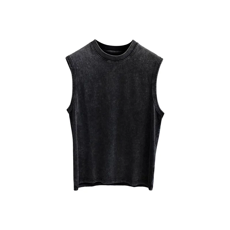 RVANGUARD Tank Tops Unisex Washed Black-2