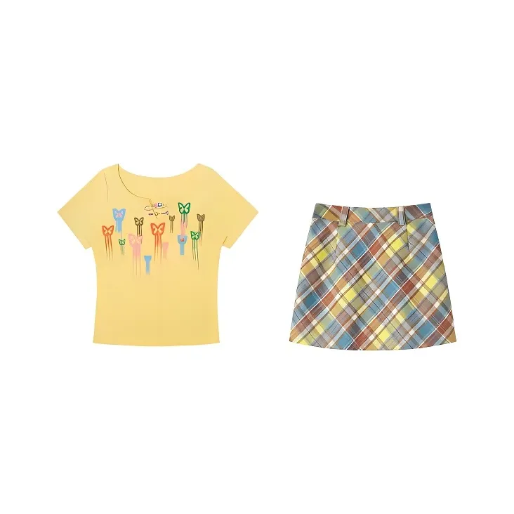 PUREIDOL Two Piece Skirt Sets Women's-0