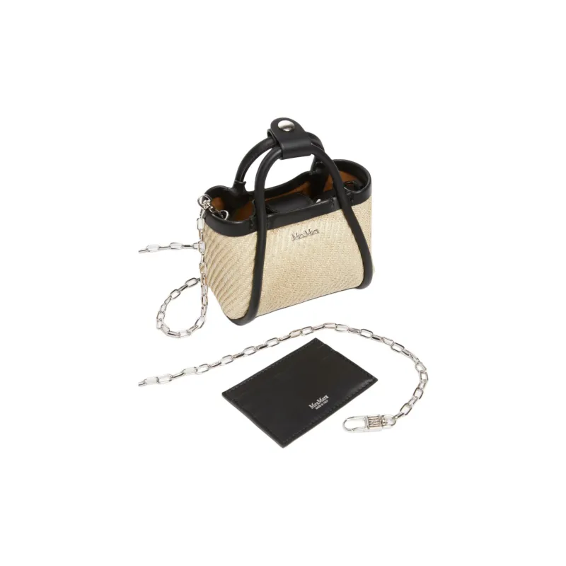 MaxMara Polyamide Tote Bag, Shopping Bag, Shoulder Bag, Crossbody Bag, Handbag Mini Women's Beige-4
