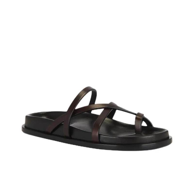 SAINT LAURENT Quiet Flip Flops Women's Brown-2