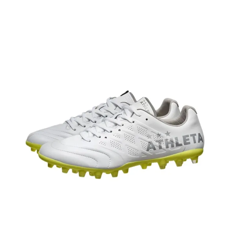 ATHLETA O REI MG Rubber Short Studs Cushioning, Wear Resistant Soccer Shoes Men's White-1