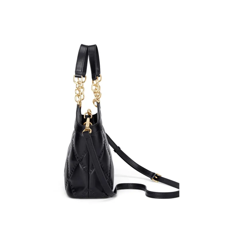 CNOLES Synthetic Leather Crossbody Bag, Handbag Regular Women's Visa Black-2