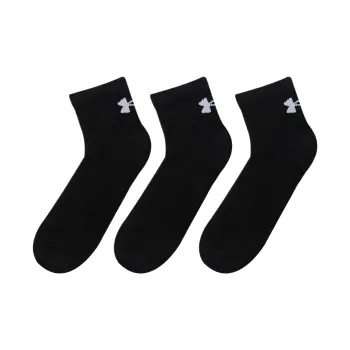 Under Armour Ankle Socks Unisex 3 Pack Black