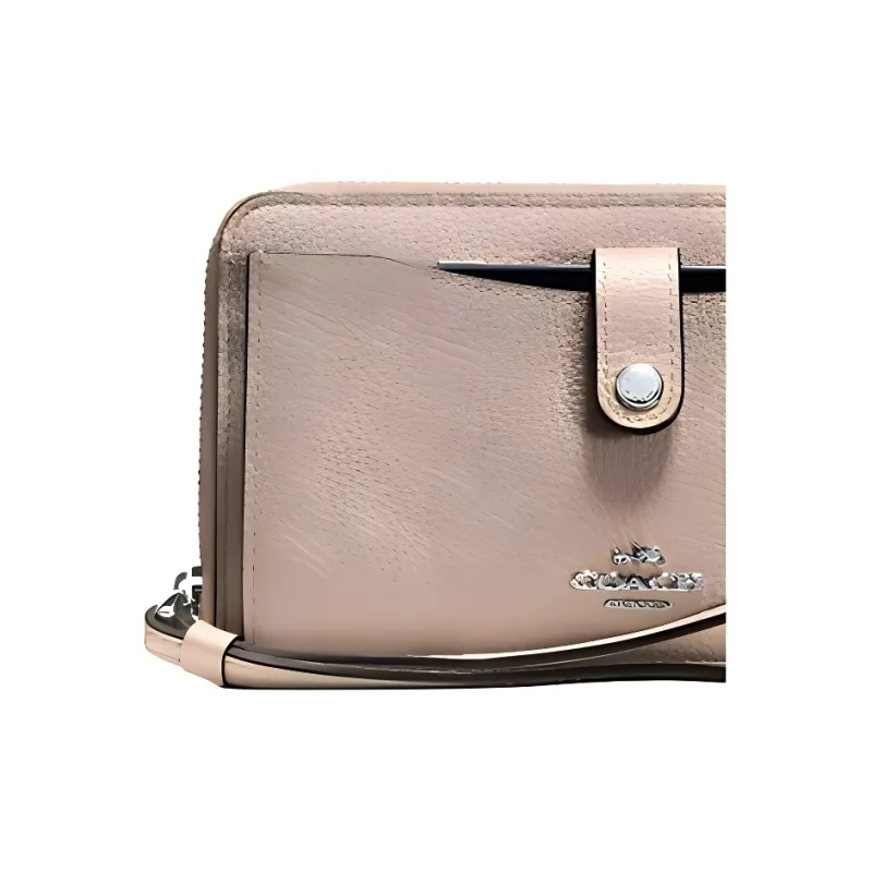 COACH Soft Leather Clutch Wallet, Cell Phone Pouch, Wallet 18 Women's Nude-2