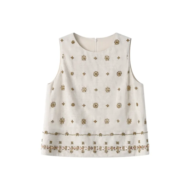 SHUXI Tank Tops Women's Gypsy Sun Tan-0