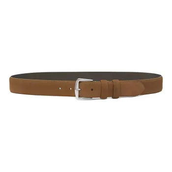 Loro Piana Suede Leather Belts Men's Brown 