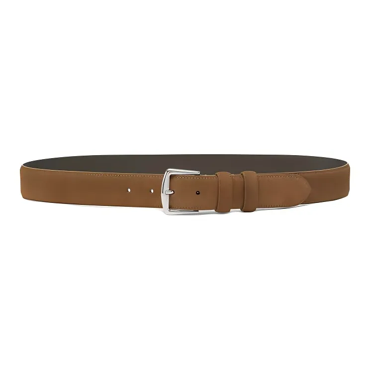 Loro Piana Suede Leather Belts Men's Brown -0