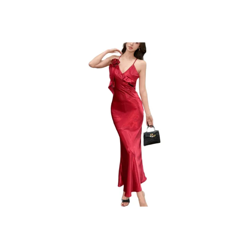 Si Bei'er Slip Dresses Women's-6