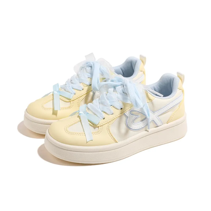 HUANQIU Abrasion Resistant Lightweight Height Increasing Low Top Skateboard Shoes Women's-3