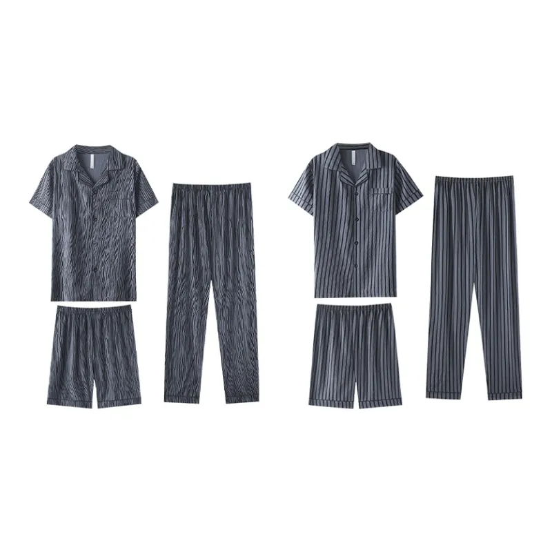 Cotton Gene Pajama Set Men's Combo Set-17