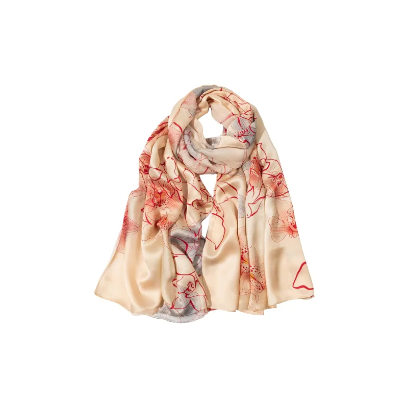 Shanghai Story 100% Mulberry Silk Scarves Women's Enchanted Dreams, Gift Box Set-76