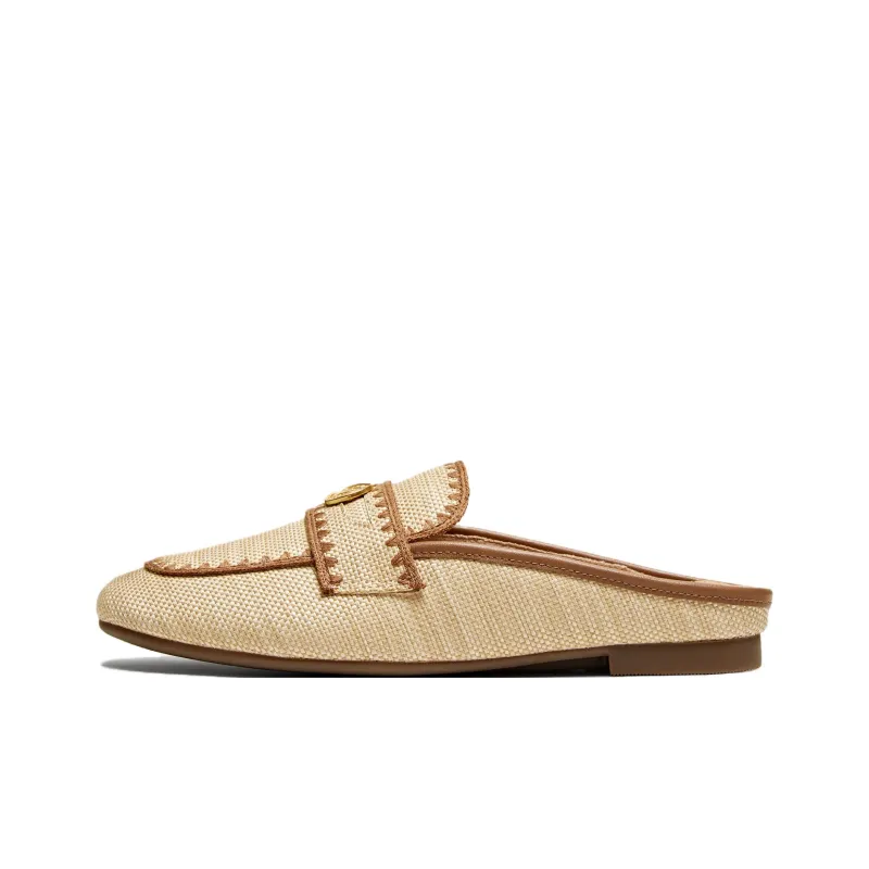 TATA Leather Patchwork Quiet Closed Toe Slippers Women's-0
